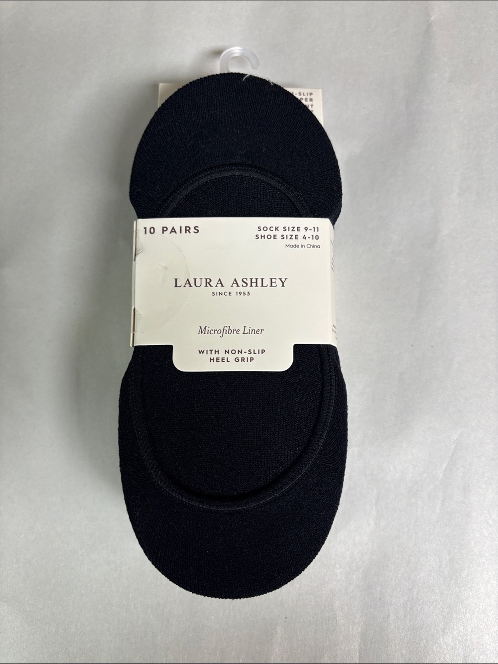 New Laura Ashley Socks Women’s 10 Pair Black Casual Active Microfiber Liner Sock